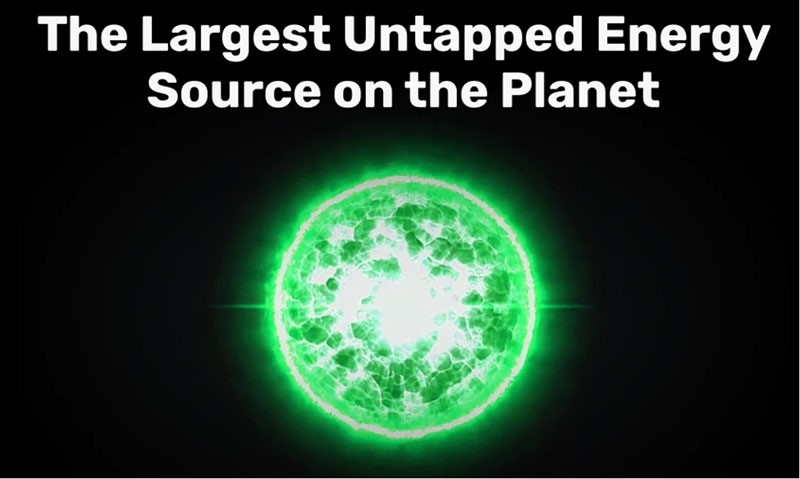A green glowing circle with white text Description automatically generated
